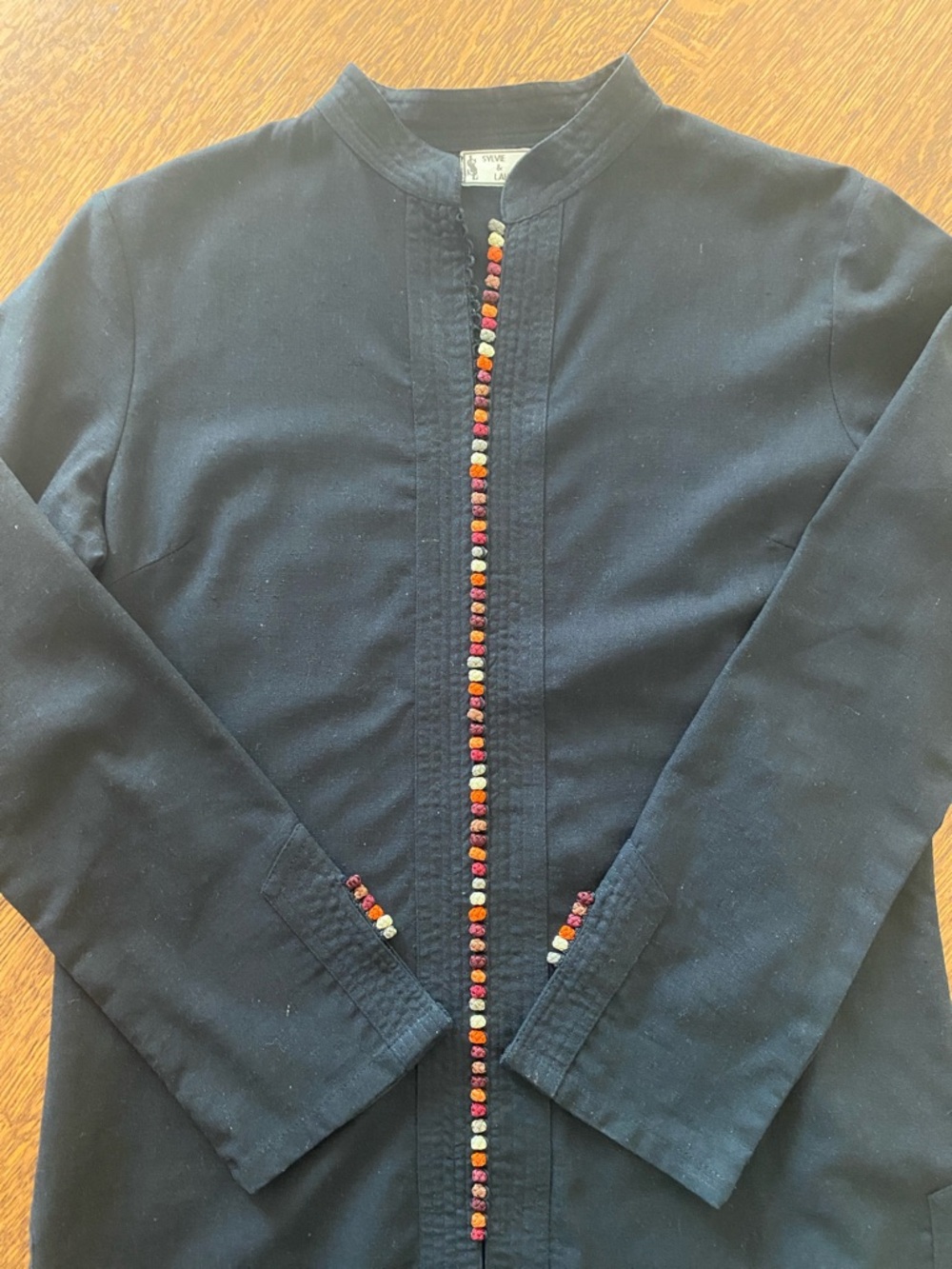 Black linen/cotton tunic top from Morroco